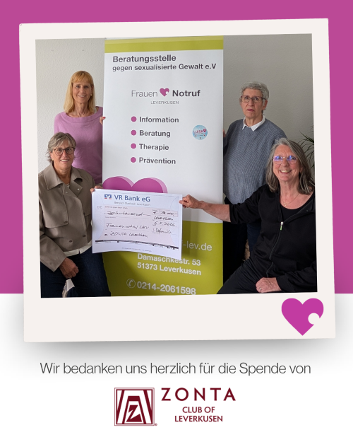 Danke an den Zonta Club Leverkusen