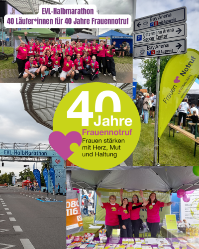 Ziel erreicht: 40 Läufer*innen zum 40. Jubiläum des Frauennotrufs